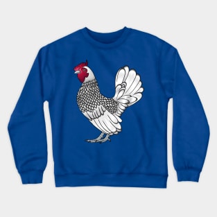 Sebright chicken cartoon illustration Crewneck Sweatshirt